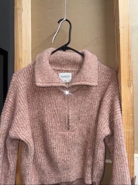 Abercrombie & Fitch Rose Cowl Half-Zip Sweater